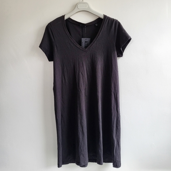 New ATM ANTHONY THOMAS MELILLO Slip On Cotton-Jersey Black T-Shirt Dress NWT XS - Picture 8 of 14